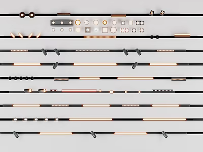 Modern Downlights and Spotlights with Various Styles for Home Interior Lighting Decor 3d model