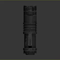 Metallic Cylindrical Device With Mesh Front Textured Surface And Carabiner Clip