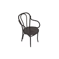 Modern Wooden Leisure Chair With Curved Armrests Sleek Frame And Comfortable Design