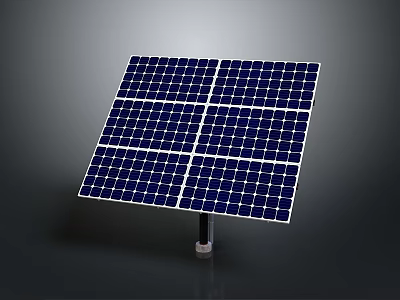 High Efficiency Solar Panel With Polycrystalline Cells And Durable Mounting Bracket 3d model