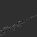 Tactical Sniper Rifle With Long Barrel Scope And Detailed 3D Model Design