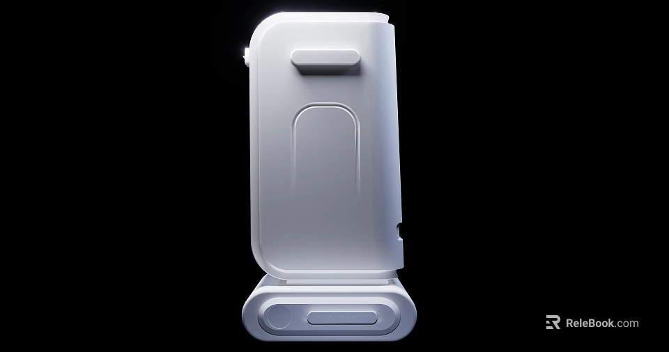 Smart Machine With White Vertical Design Sleek Base And Functional Interface 3d model