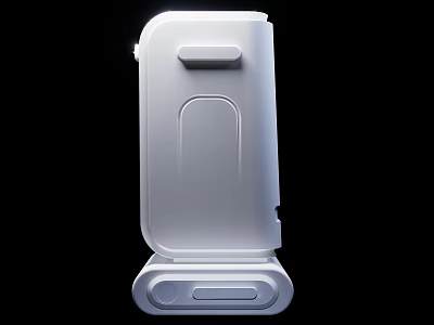 Smart Machine With White Vertical Design Sleek Base And Functional Interface 3d model