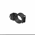 Black Double Cylindrical Pipe Clamp Fixture With Metal Screw Mounts
