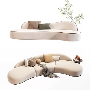 Modern shaped sofa 3d model