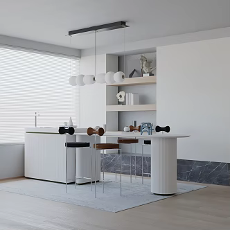 Modern table combination 3d model
