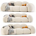 Modern Light Luxury Curved Multiplayer Sofa 3d model