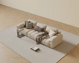 Modern three-seat sofa 3d model