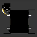 Industrial Electrical Component With Black Casing Yellow Coil And White Terminals