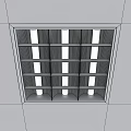 Modern Ceiling Grille Light With Multiple Tubes And Perforated Panel Design