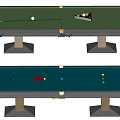 Pool table pool combination 3d model