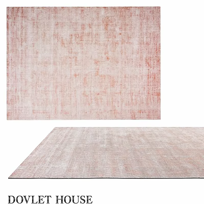 Square Carpet with Light Pink and White Textured Minimalist Design for Home Decor 3d model