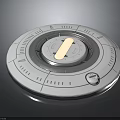 Futuristic Circular Control Panel With Concentric Rings Linear Center And Edge Button