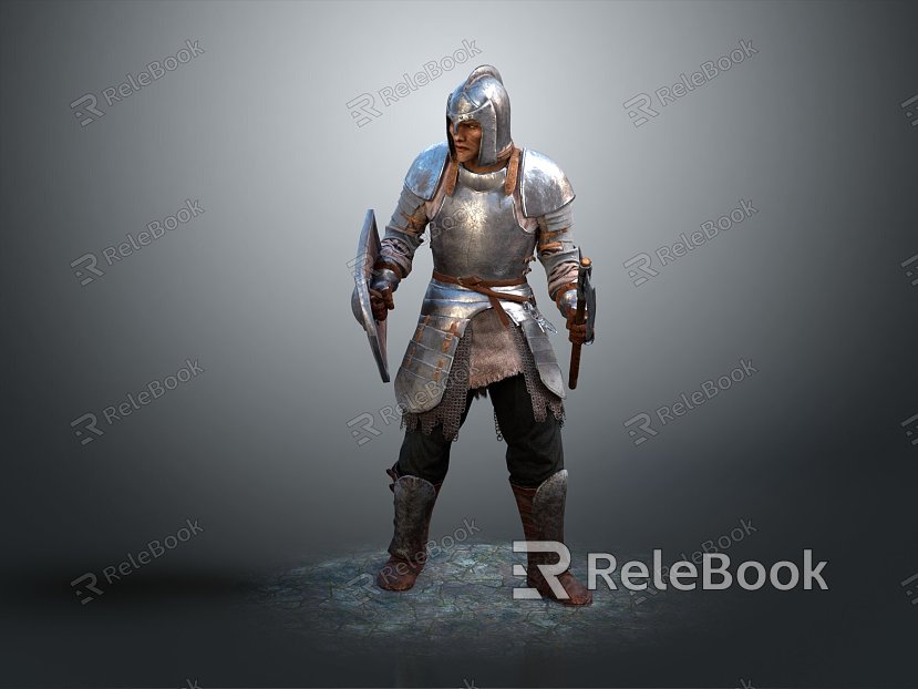 Modern game character iron armor iron armor iron helmet model