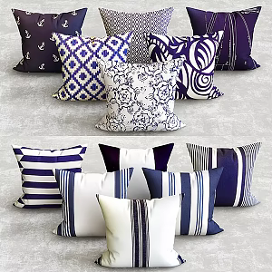 Modern pillow combination 3d model