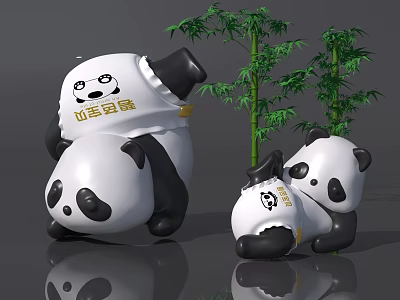 Adorable Reptile Stuffed Toys Featuring Heart Selected Maternity Brand and Bamboo Plants 3d model