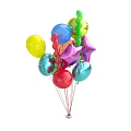 Colorful Inflatable Balloons With Star Round And Twisted Shapes For Party Decorations