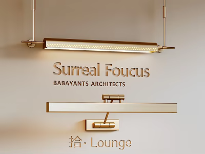 Contemporary Luxurious Lounge Wall Lamp With Long Strip Brass Metal Design And Soft Light 3d model