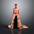 Elegant Women's Beige And Black Layered Dress For Daily Life Essential Wear