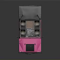 Bright Pink Off Road Convertible Vehicle With Black Roof Rack And Large Tires