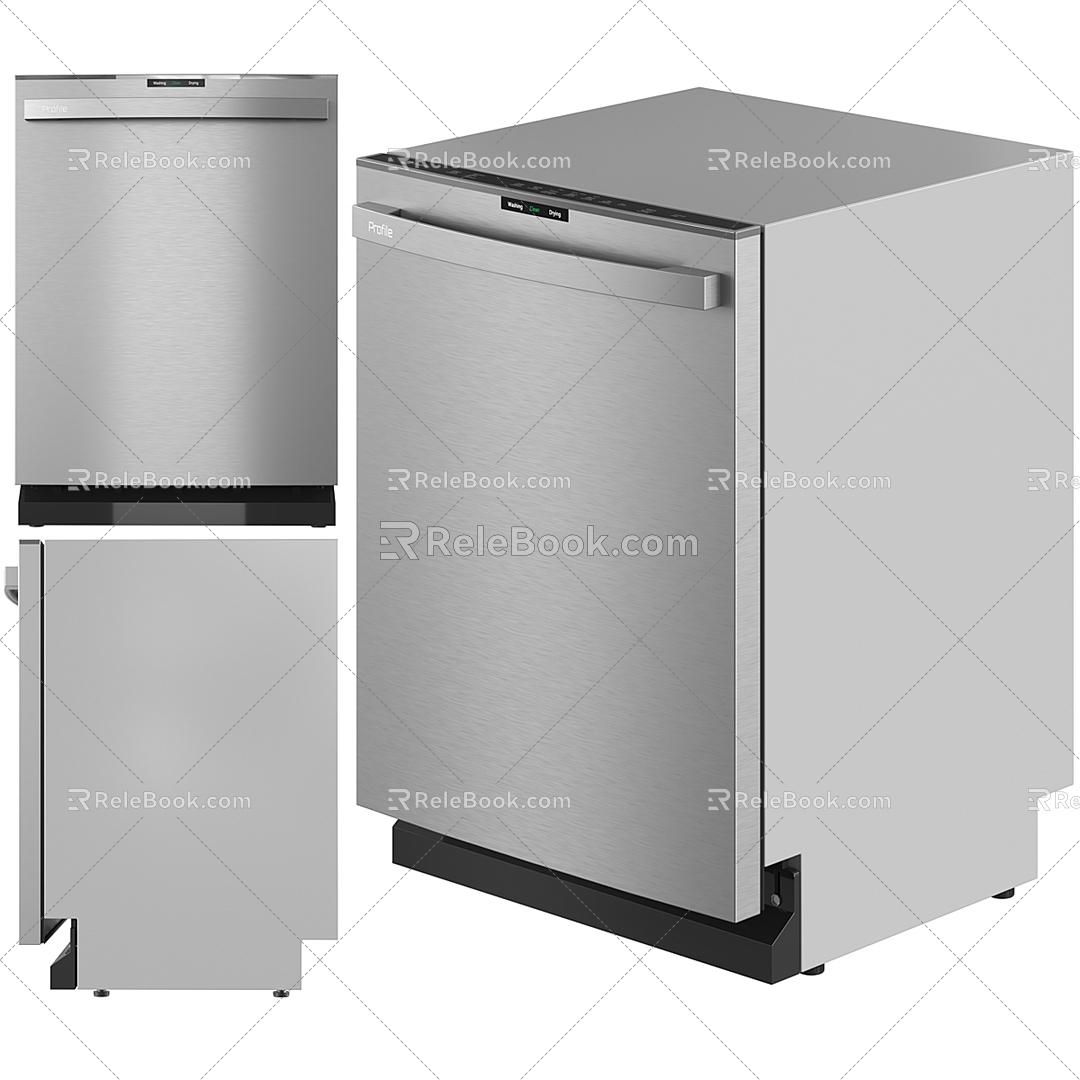 Modern refrigerator appliances 3d model