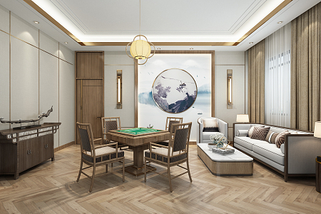 New Chinese Chess Room 3d model