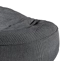 Soft Grey Striped Bean Bag Chair with Comfortable Design for Living Room Use
