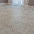 Light Natural Wood Parquet Flooring In Modern Interior With Smooth Polished Surface And Soft Light