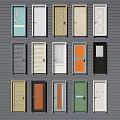 Various Colored Hinged Doors With Different Styles For Home Interior Design