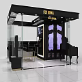Max Factor X Beauty Store With Modern Display Counters And Product Displays 3d model