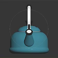 Stylish Blue Kettle With Black Handle And Modern Design As Essential Household Daily Use Appliance