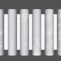 Hollow Cylinder Transparent Column Luminous Concrete Column Science and Technology Sense Decorative Column Gradient Perforated Column 3d model