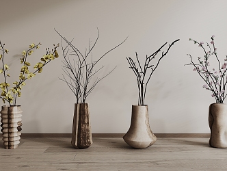 Dried Branches of Silent Vase 3d model