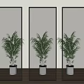 Modern glass partition glass screen Changhong glass partition 3d model