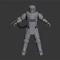 Modern Robot Warrior Mechanical Combat Police Mechanical Armor 3d model