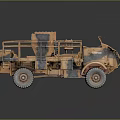 Camouflage Coated Functional Vehicle Equipped With Metal Frame And Gear