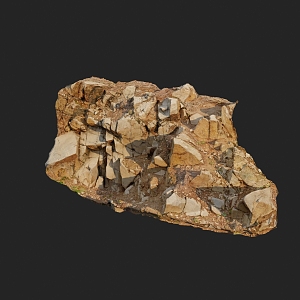 rock stone boulder granite natural landscape rockery 3d model