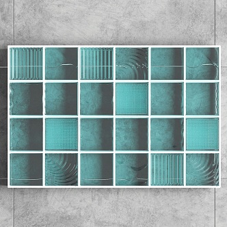 Modern Glass Tile Square Glass Tile Combination Color Wall Tile Glass Tile Printing Tile 3d model