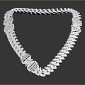 Modern Necklace Buckle Chain Buckle Chain Decorations 3d model