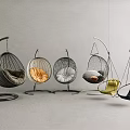 Modern Leisure Chairs With Rattan Weave Metal Frame And Comfortable Cushions Multiple Styles
