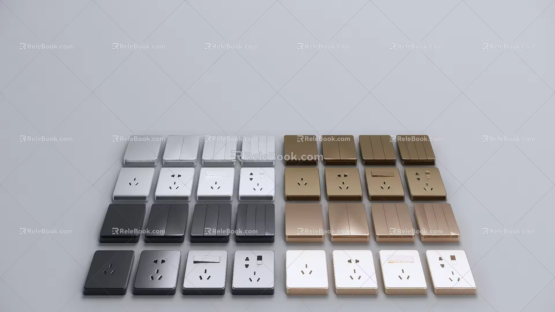 Modern socket socket combination 3d model