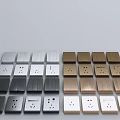 Modern socket socket combination 3d model