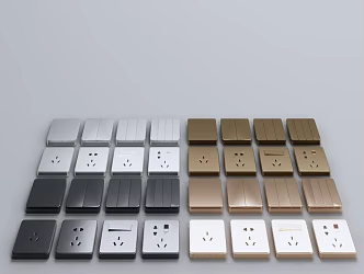 Modern socket combination 3d model