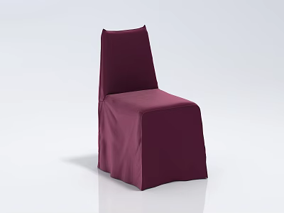 Burgundy Upholstered Accent Chair with Sleek Modern Design High Backrest for Contemporary Home Decor 3d model