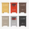 Fire Safety Equipment Featuring Multi Colored Extinguisher Cabinets Holding Red Fire Extinguishers And Emergency Labels