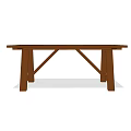 Simple Wooden Dining Table With Crossed Legs Design For Home Dining Room