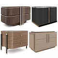 Modern Wooden Dresser Designs With Metal Accents And Multiple Drawers