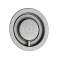 Shiny Silver Circular Metal Piece With Smooth Surface And Ring Structure