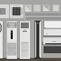 Various Types of Air Conditioner Fans Including Wall Mounted and Standing Designs for Home Use