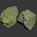 Natural Raw Stone with Rough Surface Greenish Gray Color and Natural Texture
